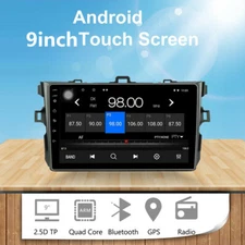 Car Multimedia GPS Nav Stereo Radio Headunit Android For Corolla 06-12 9" Screen