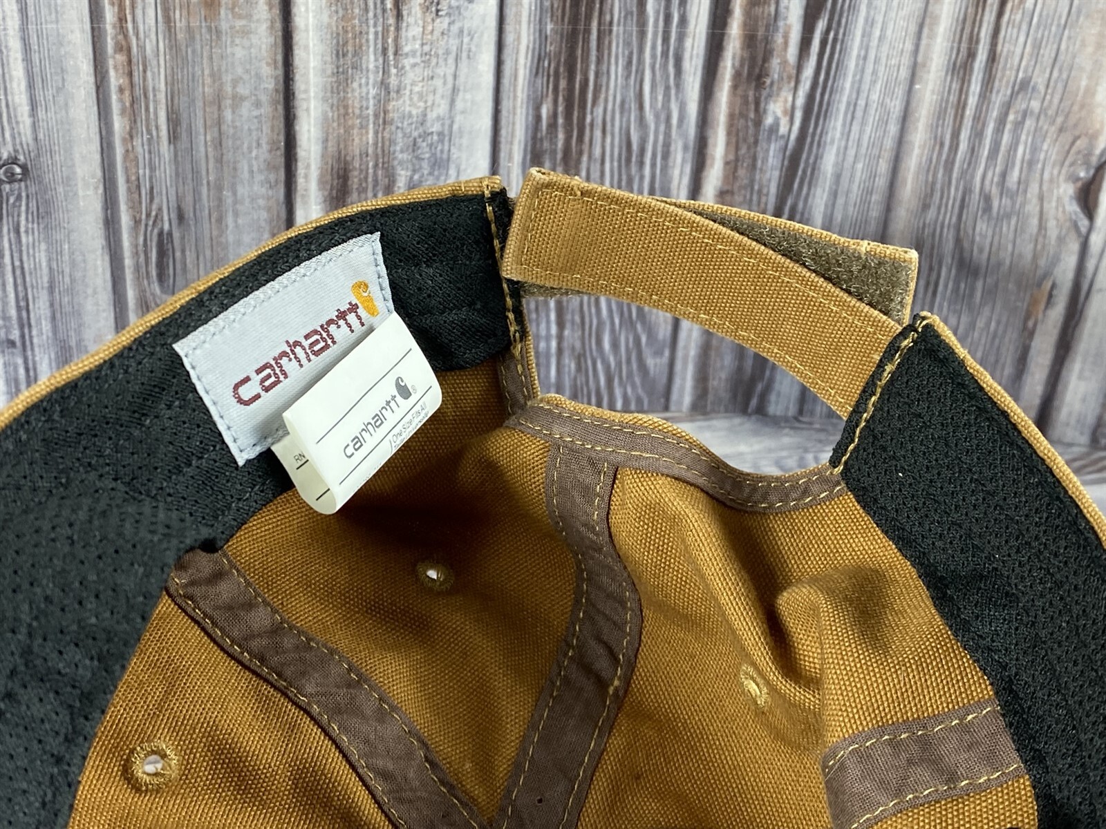 Carhartt Leather Patch Adjustable Brown Trucker H… - image 6