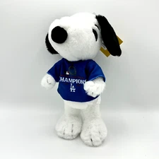 PEANUTS SNOOPY FOCO STUFFED PLUSH DODGERS 2024 WORLD SERIES CHAMPIONS 10"