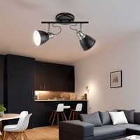 Esszimmerleuchte Deckenlampe Deckenleuchte Schwarz Spots Beweglich E14 L 35 Cm