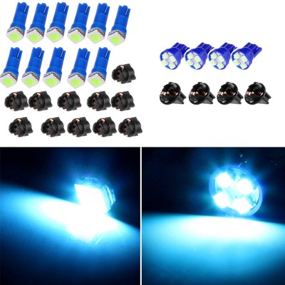 15x Ice Blue T5 T10 74 194 Speedometer Gauge Cluster LED Light For Chevrolet