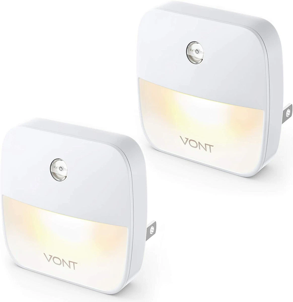 Vont Aura LED Night Light Plug in Super Smart Dusk to Dawn Sensor 2 Pack