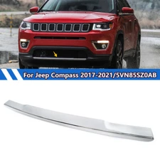 Front Bumper Trim Molding For 2017-2021 Jeep Compass Applique Chrome Replacement
