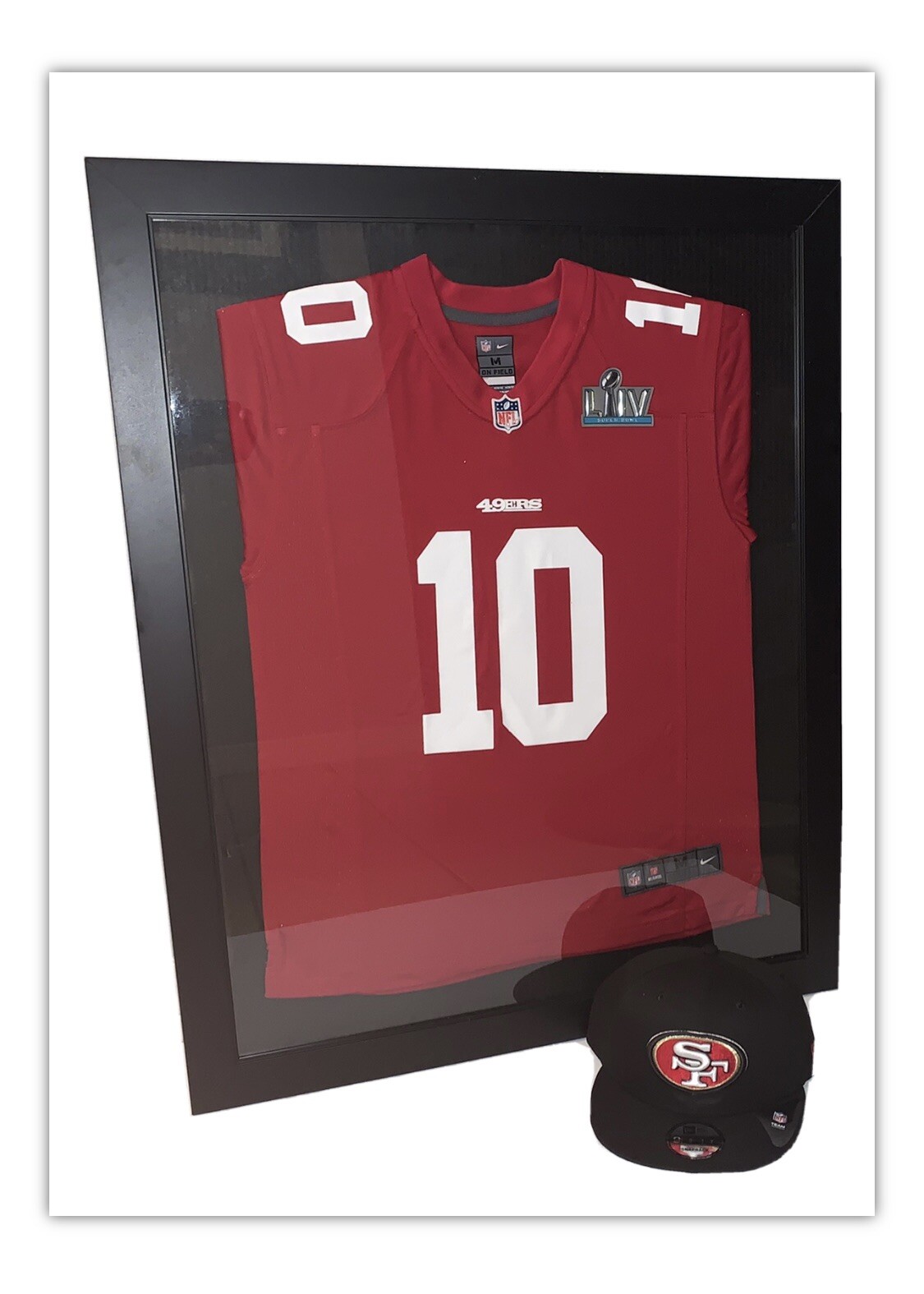 jersey frame, jersey framing, jersey frames,  football jersey display case black-image