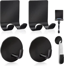 Razor Holder 304 Stainless Steel for Shower + Adhesive Sticky Heavy Duty Waterpr