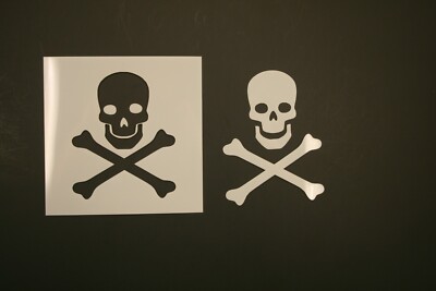 Skull and Crossbones 2 Reusable Mylar Stencil - Art Supplies | eBay