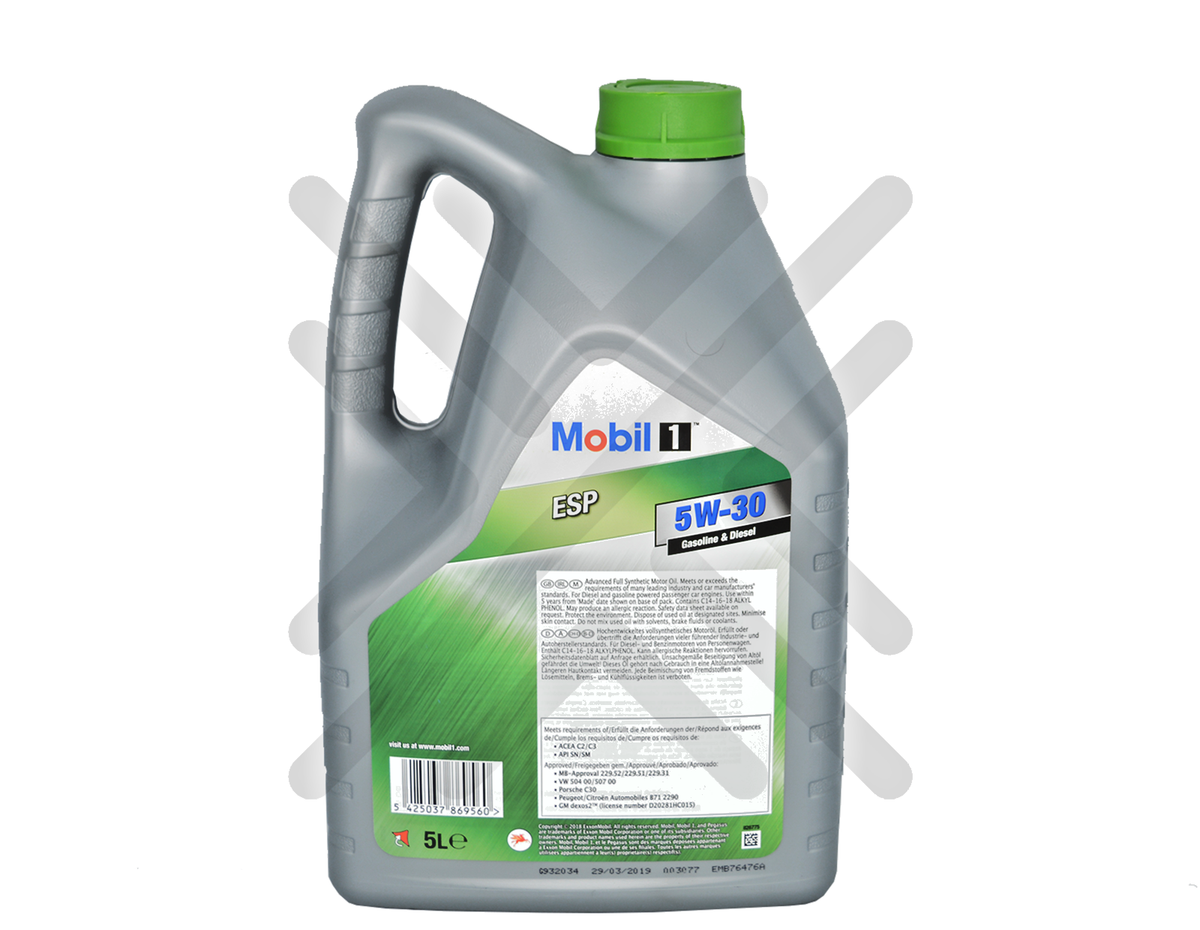Mobil 1 ESP 5W30 Fully Synthetic Engine Oil 10L 10 Litres (2 X 5L