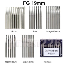 Dental Burs FG Carbide Burr Friction Grip Round Pear High Speed 330 557