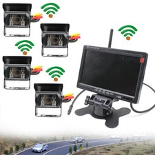 Kabellos Funk Nachtsicht 7" Monitor Drahtlos Lkw Bildschirme Rückfahrkamera