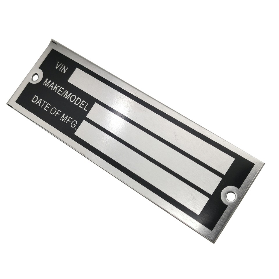Vin Serial Id Tag Plate Data Blank Car Truck Hot Rod Equipment Trailer ...