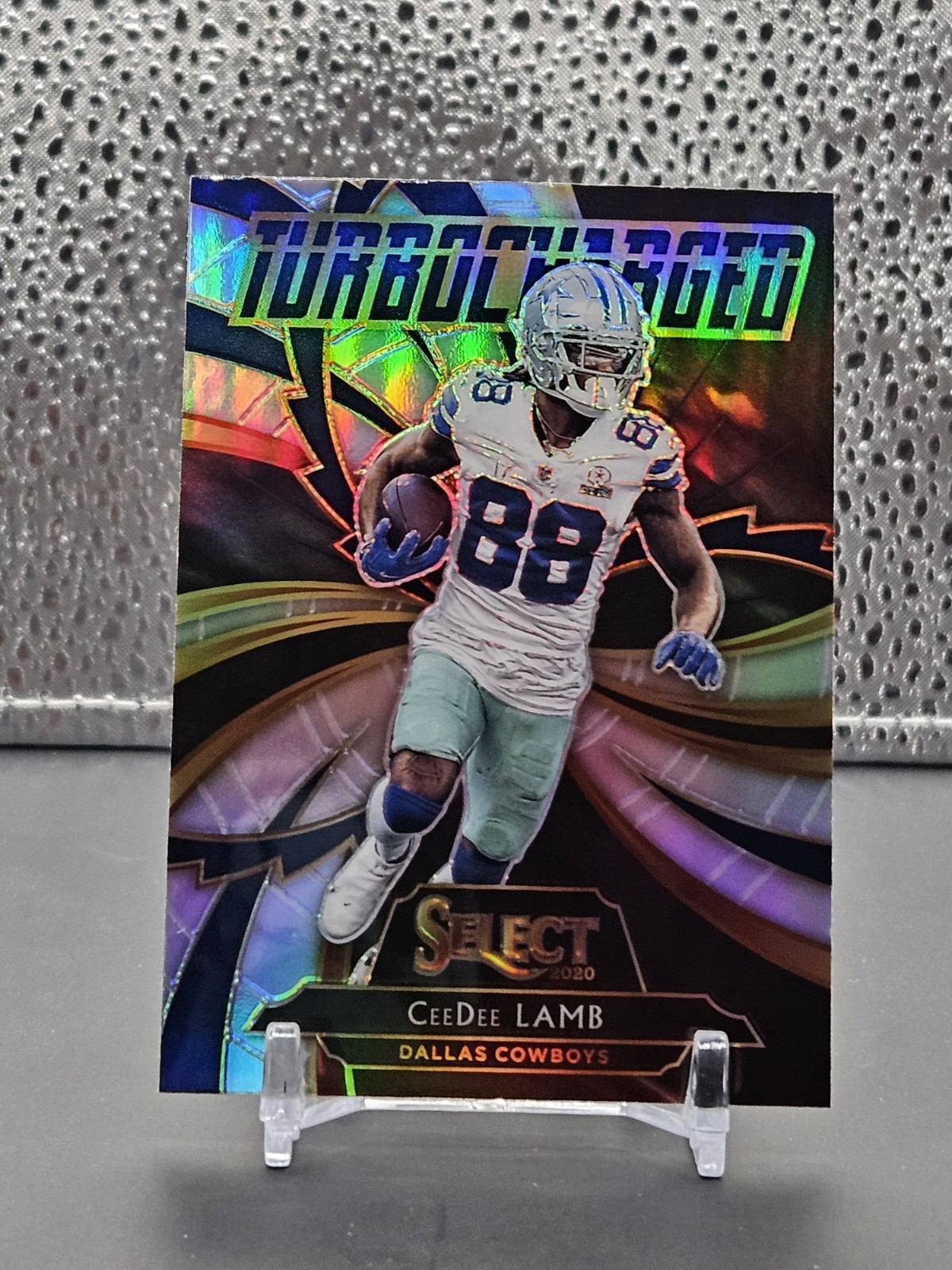 CeeDee Lamb 2020 Panini Select Turbocharged Silver Prizm RC #T16