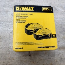 DeWALT - DCB206-2 - 20V, 6 Ah MAX Premium Lithium Ion Battery Pack - 2Pk