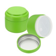 2pcs Round Tin Can, 1.85inch Metal Empty Storage Container with Lid, Green