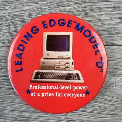 Vintage Leading Edge Model D computer promo advertising 2.5  Round