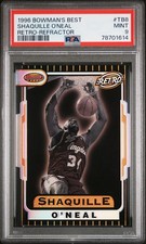 1996 Bowman's Best Retro Shaquille O'Neal #TB8 Refractor Refractor Low Pop PSA 9