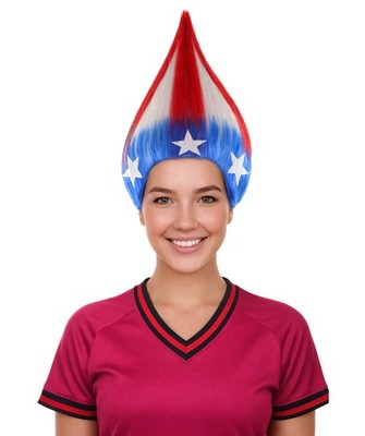 Fun Troll Wigs, Multiple Snack and Flag Options, Premium Breathable Capless Cap