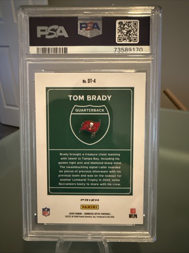 2020 Donruss Optic Downtown #4 Tom Brady SP PSA 9 MINT BUCCANEERS - Picture 2 of 2