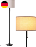 Edishine Stehlampe Wohnzimmer, Moderne Stehleuchte Mit Leinen-Lampenschirm & Sch