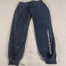 Tommy Hilfiger Sport Jogger Sweatpants Small Navy Blue Logo Drawstring