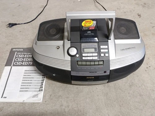 Vintage Classic Aiwa Compact Disc Stereo Radio Cassette Recorder CSD-ED87