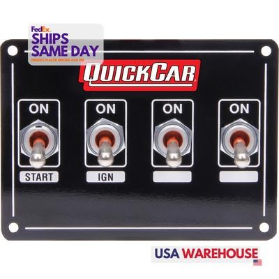 Quickcar 50-740, One Black Ignition Panel Extreme 4 Switch W/ Pigtail Performanc