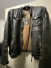 True Religion Herren Vintage Biker Lederjacke...