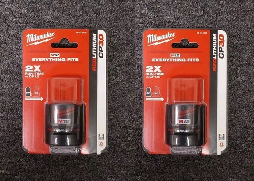 NEW Authentic Milwaukee M12 CP3.0 3.0 Ah X2 Batteries 2-Pack 48-11-2430 Lithium