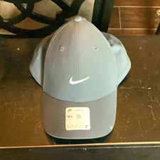 Nike Adjustable Gray Solid Baseball Cap Hat U...