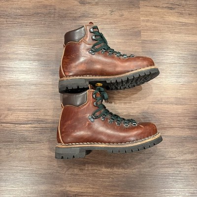 Vintage Scarpa LL Bean Brown Leather Norwegian Welt Hiking Boots