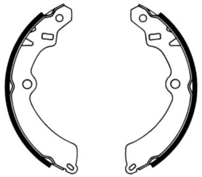 Mâchoires de frein C08012ABE arrière pour réparer tambour usé 220mm