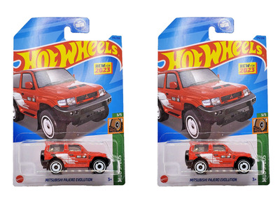 2023 Hot Wheels Mitsubishi Pajero Evolution #175 Red - Set of 2