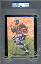 Elroy Crazylegs Hirsch Gem Mint 10 PSA DNA Signed Goal Line Art Card GLAC Auto