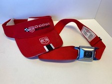 Dodge Motorsports Red Visor + Dodge Logo Belt DER Seatbelt Buckle NWT