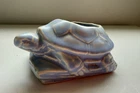 Vintage Nelson McCoy Pottery Cornflower Blue Mini Turtle Planter