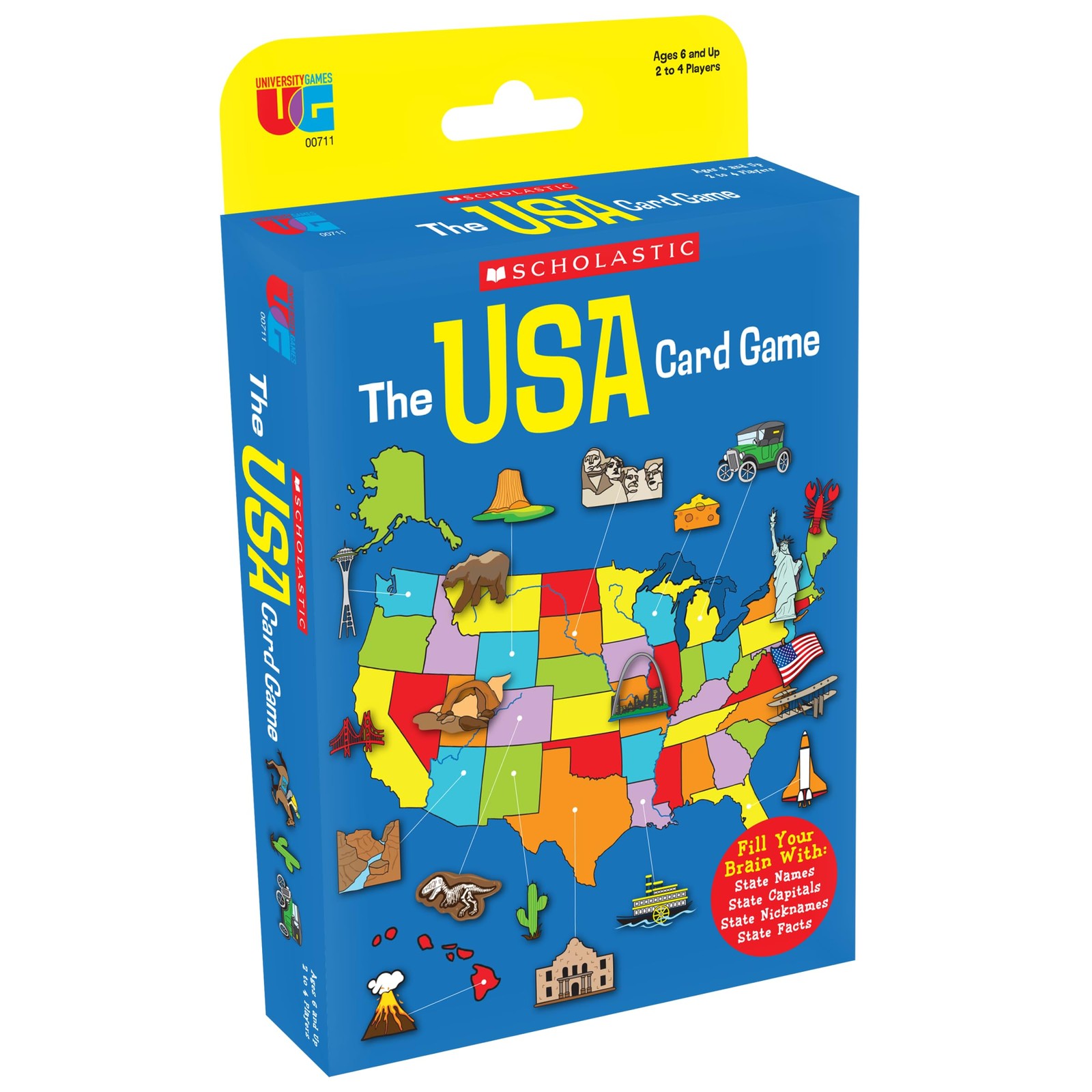 University Games, Scholastic USA Travel Card Game, Learn Sta
