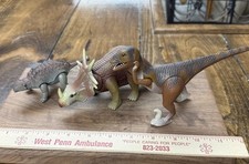Tyco Dino Riders 1988 dinosaurs, Styracosaurus, Ankylosaurus & Deinonychus