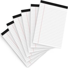 Legal Pads 5x8 Inch Writing Pads for Office Note Pads 5x8 for Work 80 GSM Paper