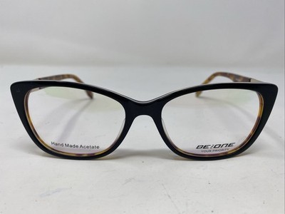 BE ONE EYEWEAR BE 6334 C10 53-17-138 Black/Tortoise Eyeglasses Frame FZ99