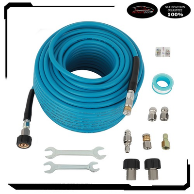 #ad #ad 150FT Sewer Jet Hose 1 4#x27;#x27; NPT Sewer Jetter Kit for Pressure Washer 5800PSI New $46.60