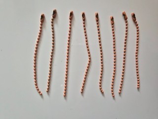 8 Schlüsselringe/Ketten 10cm orange