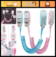Anti-Lost Toddler Wrist Link Leash 8.2ft - Child Safety Harness, 2 Pack, Pink &