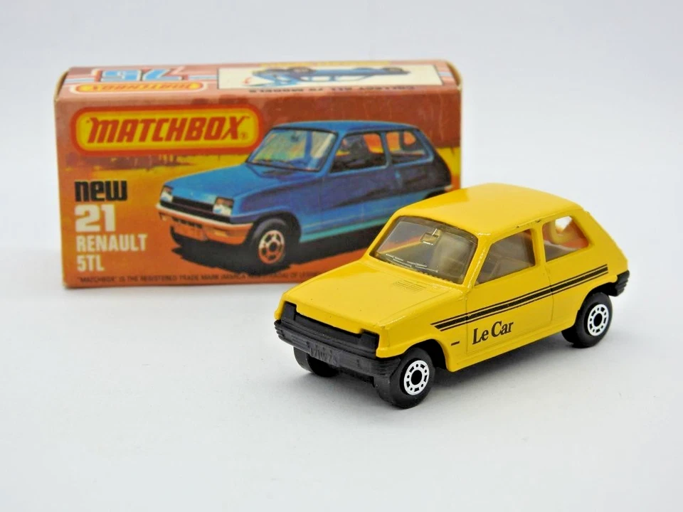 MATCHBOX SUPERFAST RENAULT 5TL LE CAR YELLOW No.21 VN MINT IN VNM K BOX 1978-79 - Image 2 of 4