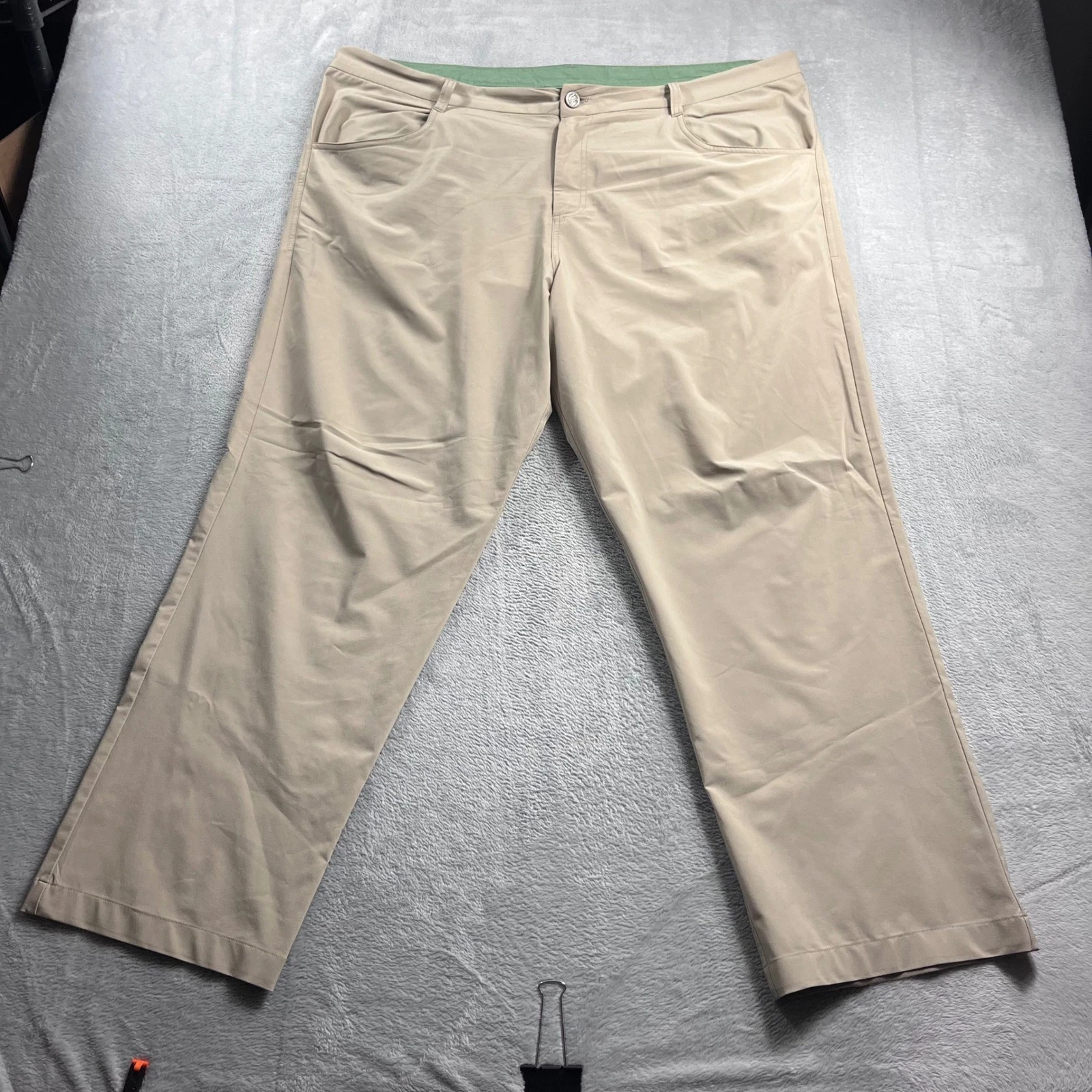 Free Fly Mens Nomad Pants Khaki Tan Performance Stretch Bamboo Lined 42x30