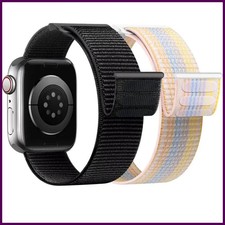 Sports Nylon Strap for Apple Watch Band 46mm 40mm 44mm 45mm 42mm 41mm 38mm Smart