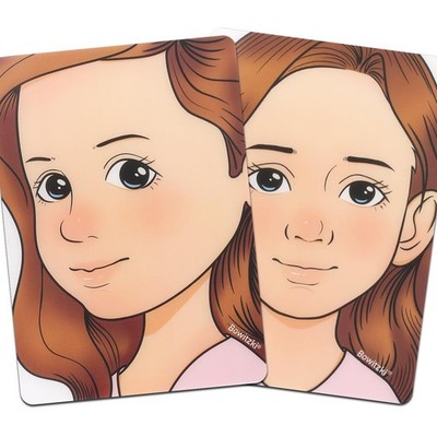 2 PCS Reusable Colorful Face Paint Practice Board Makeup Template A4 Girl