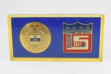 VTG 1980s Republic of Korea Army II Corps ROKA Lucite Team Spirit Award Trophy