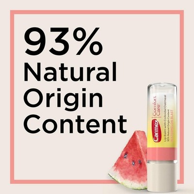 Carmex Comfort Care Lip Balm Stick with Colloidal Oatmeal in Watermelon Blast -