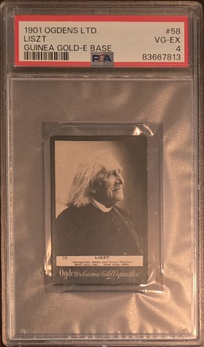 1901 Ogden's Guinea Gold, Franz Liszt, PSA 4! [E Base] Auction!
