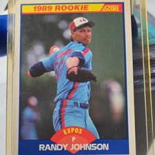SCORE 1989 Randy Johnson Montreal Expos #645 Baseball Card Rookie Base Set