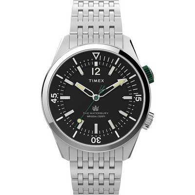 Herrenuhr Timex Waterbury Tw2V49700 Stahlarmband schwarz